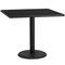 Emma and Oliver 42" Square Laminate Table Top with 24" Round Table Height Base